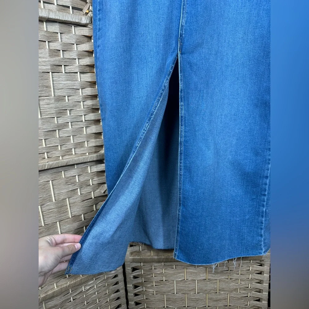 Anthropologie Pilcro The Madi Front-Slit Denim Dress - Size Small - Picture 8 of 13